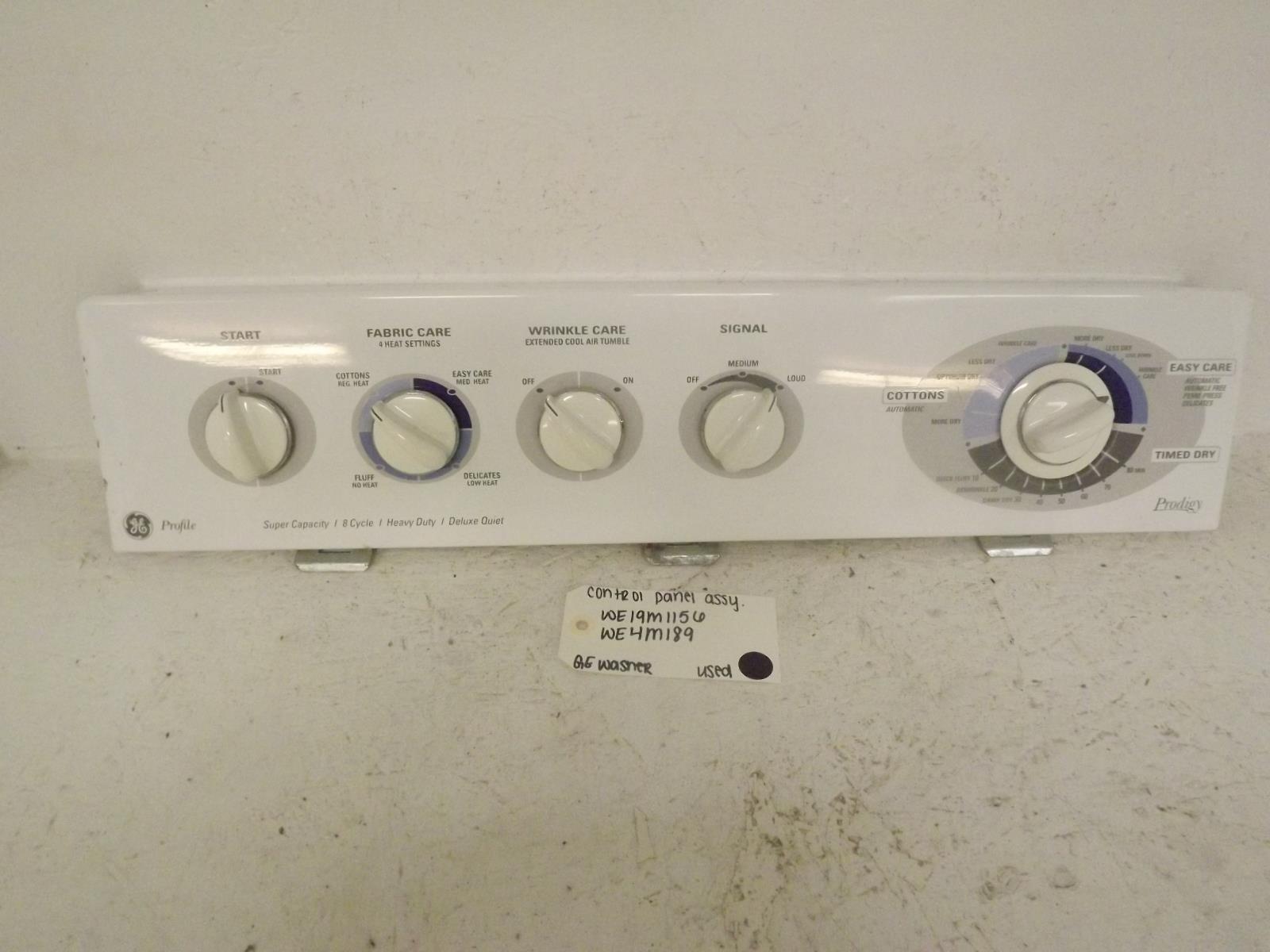GE Washer WE19M1156 WE4M189 Control Panel Assembly Used GE Washer WE19M1156 WE4M189 Control Panel Assembly Used